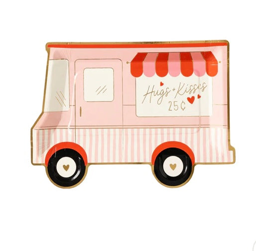 Valentine truck shaped plate