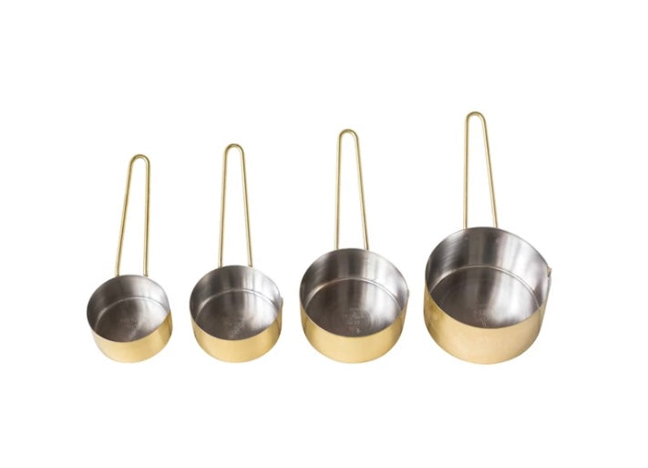 Gold measuring cups