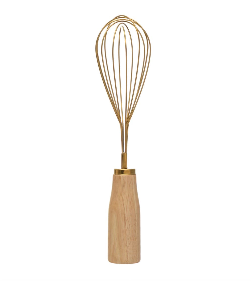 Whisk with wooden handle