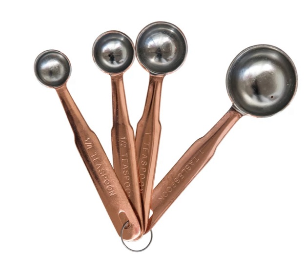 Copper measuring spoons