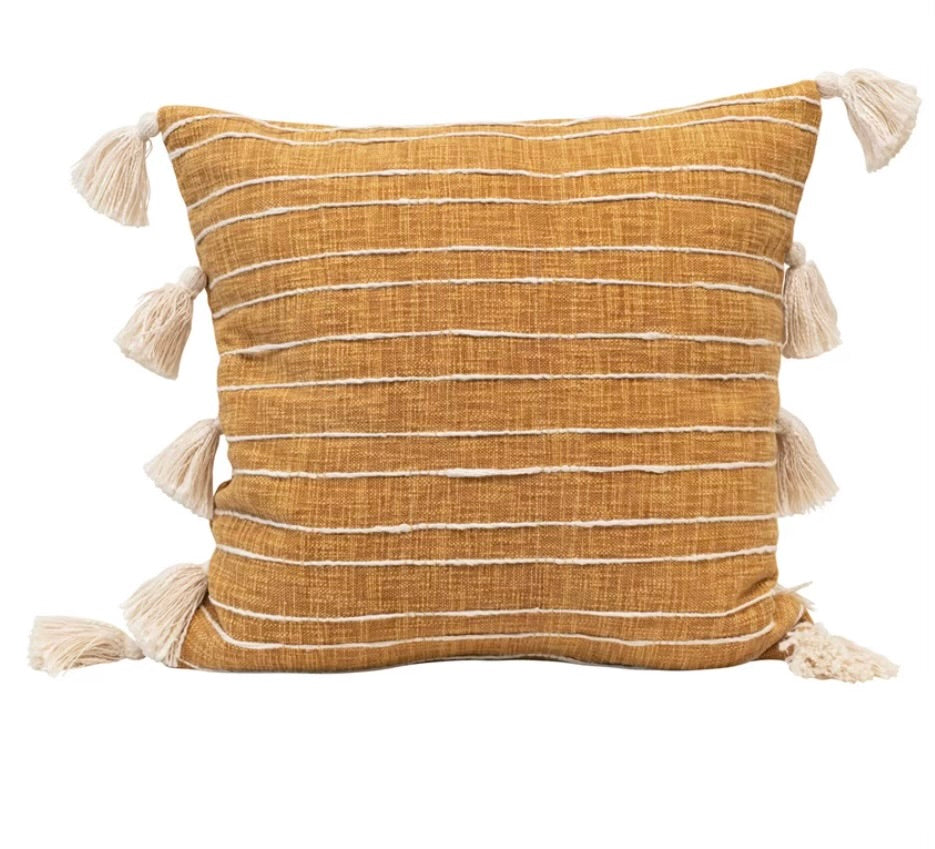 Stripe pillow: golden